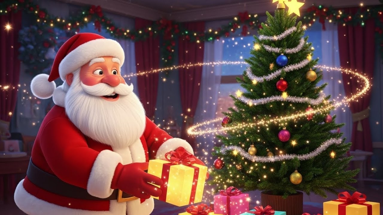 Santa Coming My Home Tonight I Snowflakes dancing in the sky I Jingle bells go ring-a-ding…