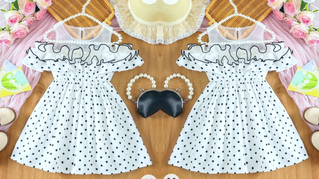 Beautiful Ruffle Shirred Waist Baby Frock Cuttting and Stitching/Very Easy Baby Frock