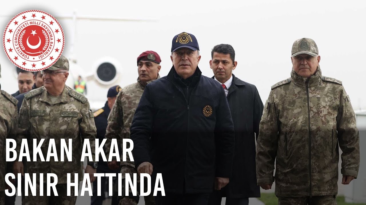 Millî Savunma Bakanı Hulusi Akar Beraberindeki TSK Komuta Kademesi ile Suriye Sınır Hattında!