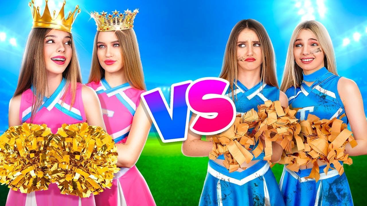 &iexcl;Porrista Pobre Popular vs Rica Impopular! Todos los Tipos de Porristas en una Universidad