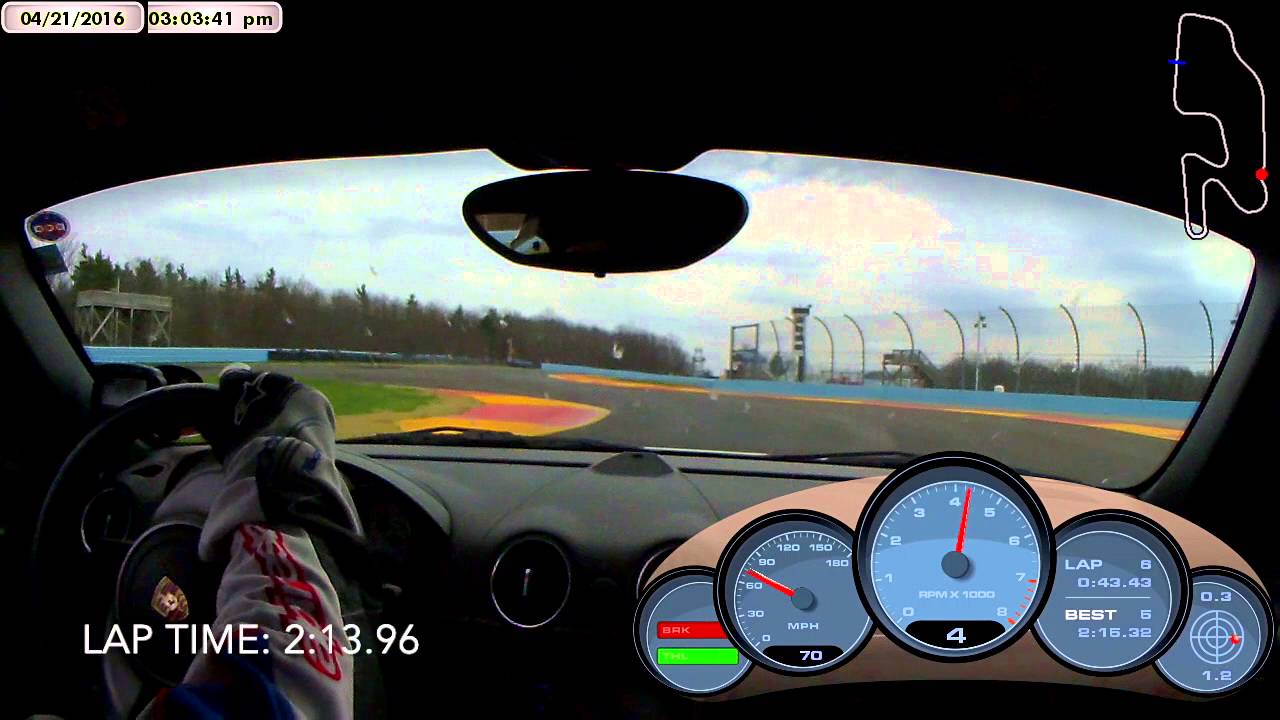 Watkins Glen - 2016 Post-Repave - 2010 Cayman S best laps of the day