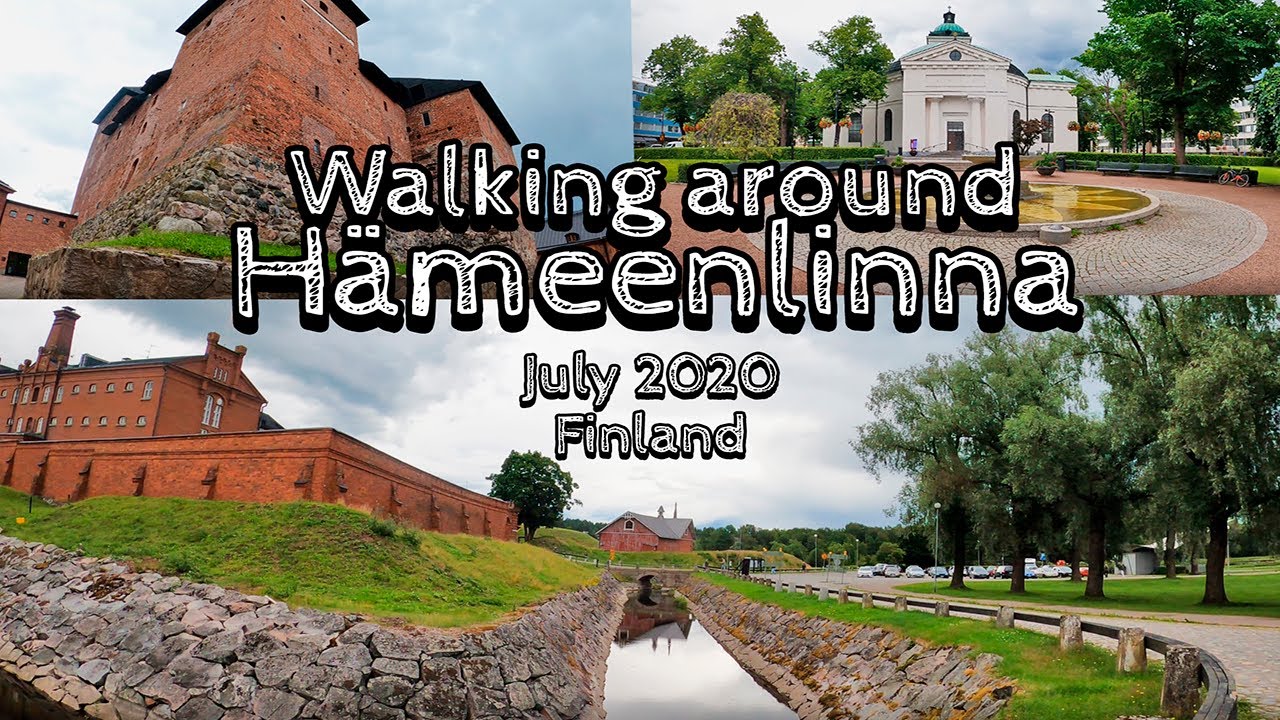 Walking around Hämeenlinna, July 2020, Finland [4K]