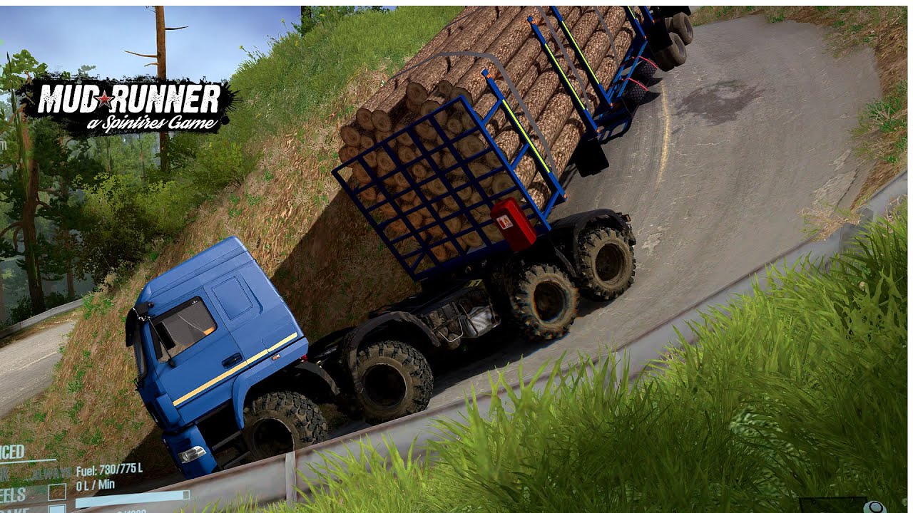 spintires kamaz driving uphill 2024