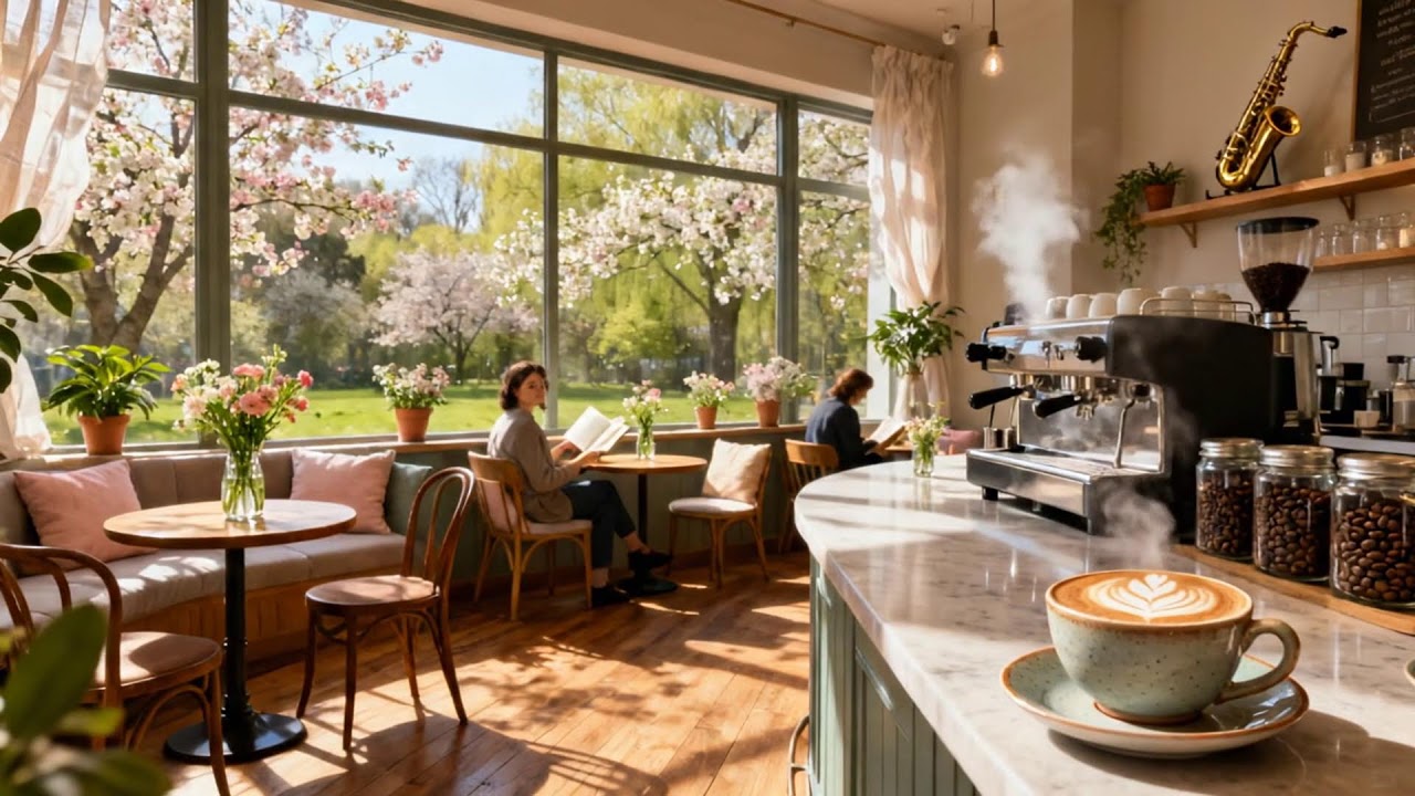 春の朝のコーヒーとスムースジャズ ☀️☕🎶