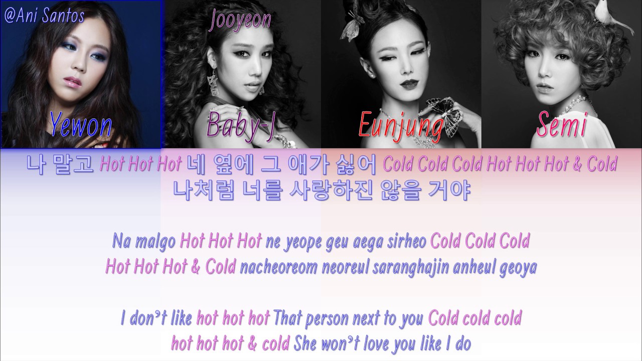 Jewelry - HOT N COLD HAN-ROM-ENG LYRICS Color+Member Coded