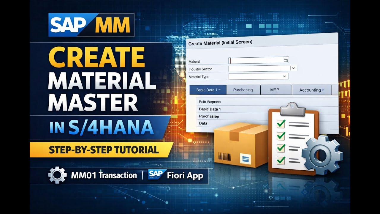 How to create material master in SAP MM S4 HANA | sourcing and procurement | #SAP #training #mm