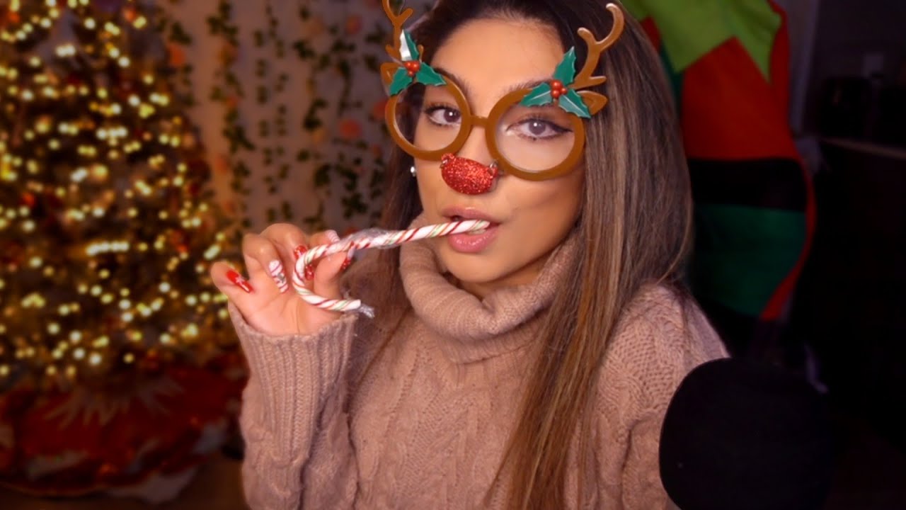 ASMR | Nibbling On Candy Cane (Tingly Mouth Sounds)