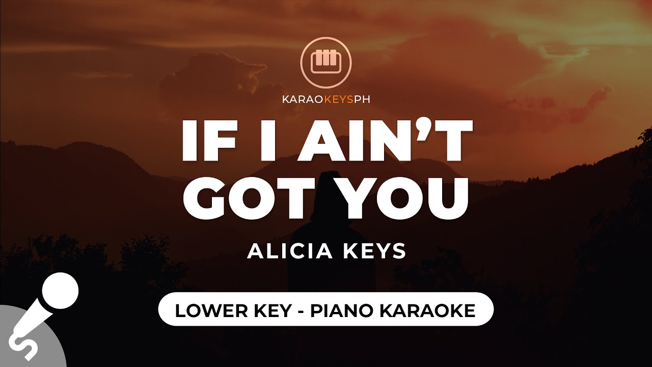 (Perfect for altos!) If I Ain't Got You - Alicia Keys (Lower Key - Piano Karaoke)