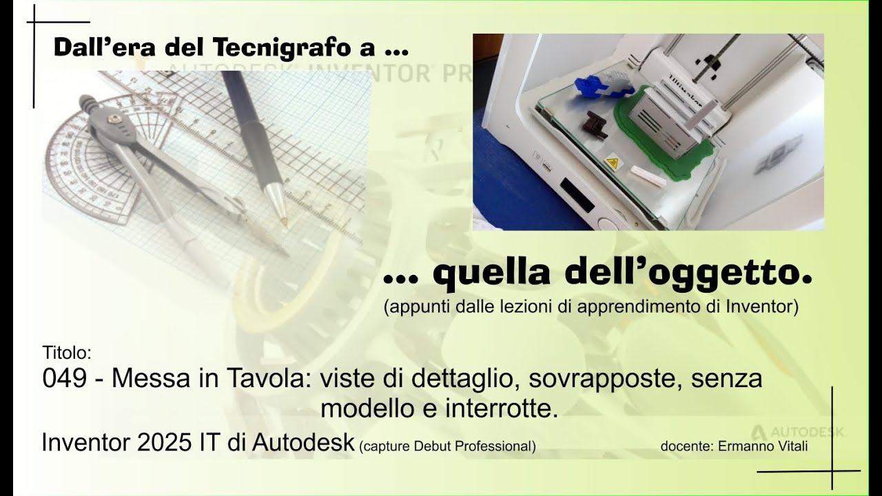 Inventor 049 Messa in Tavola: Viste di  Dettaglio, Sovrapposte, Senza Modello e Interrotte.