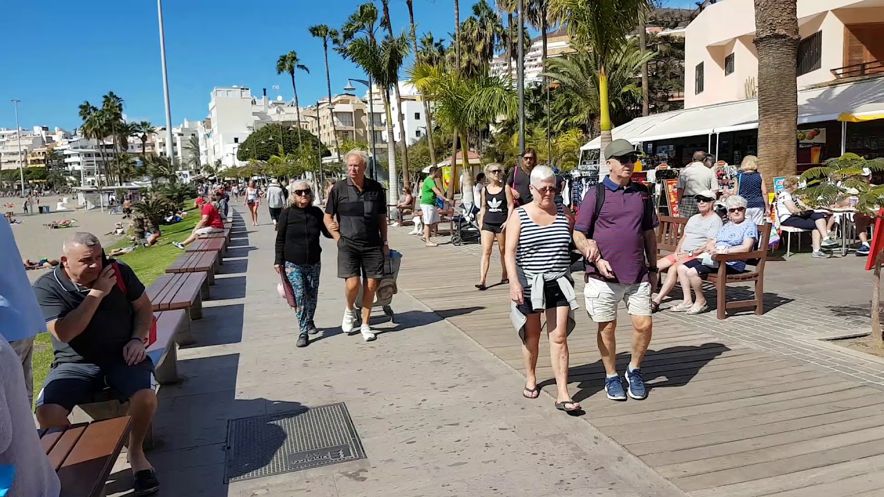 South Tenerife. Los Cristianos barefoot promenade