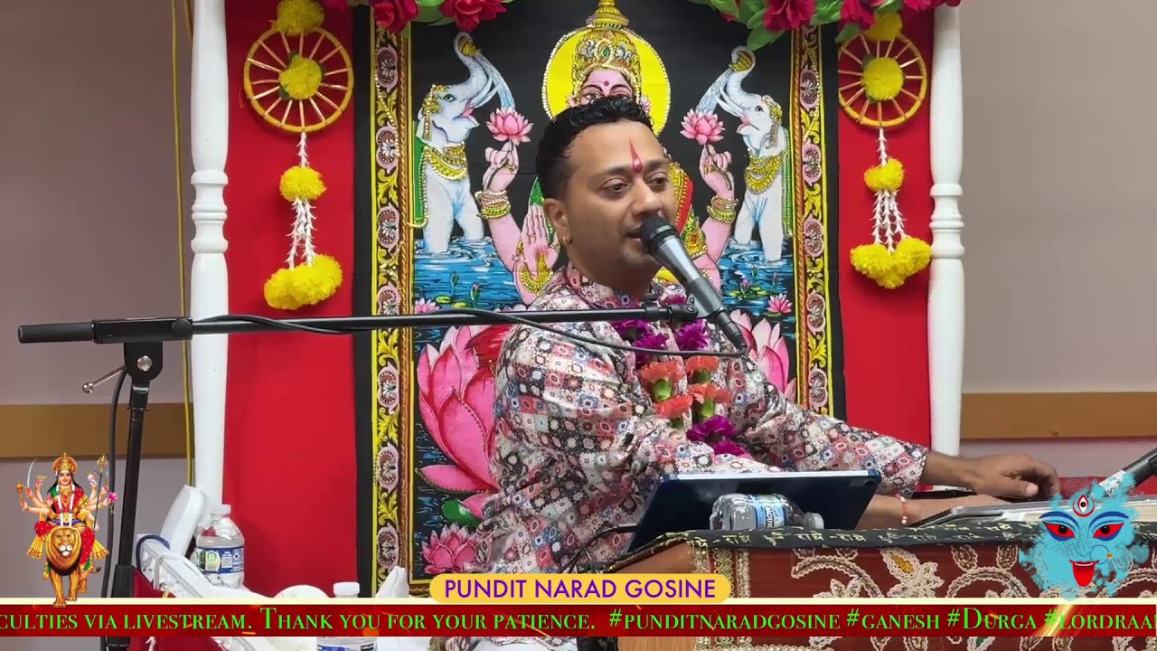 Understanding Devi at MHDS Vishnu Mandir🙏🕉️ Nauraatri Yajna 🕉️🙏  Night 1.