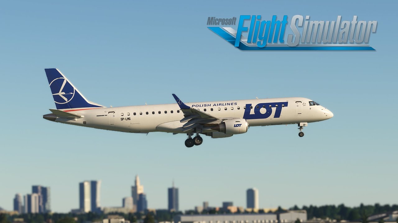 Beautiful Approach and Landing in Warsaw | FSS E190 | MSFS
