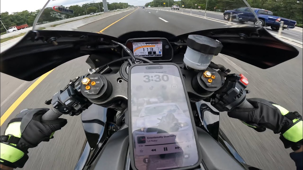 PIERWSZA JAZDA MOIM MOTOCYKLEM YAMAHA R1 W TRYBIE PEŁNEJ MOCY!!
