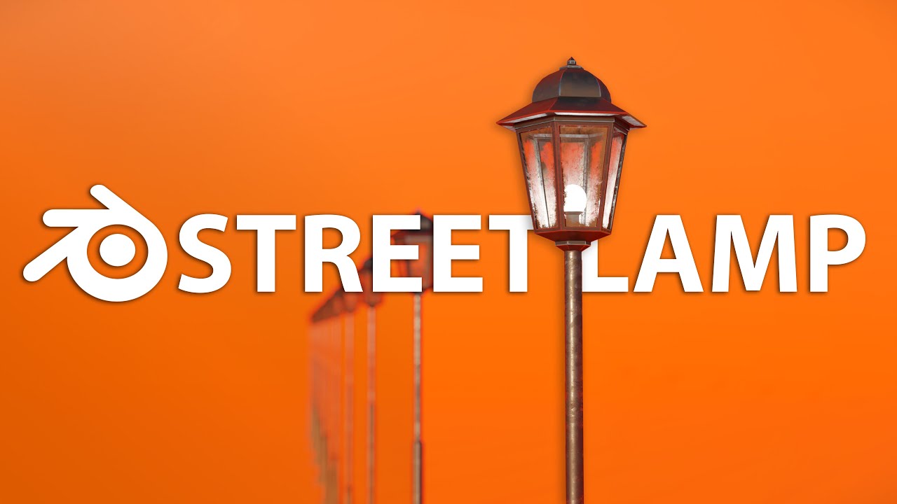 Make Street Lamp in Blender & Substance 3D Painter - Full Tutorial