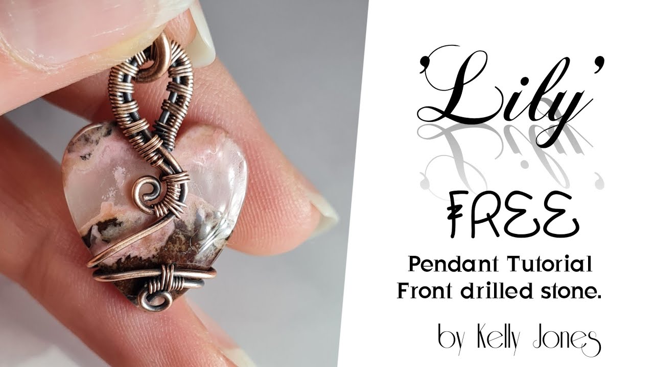 Wire wrap pendant tutorial 'Lily' by Kelly Jones Jewellery.