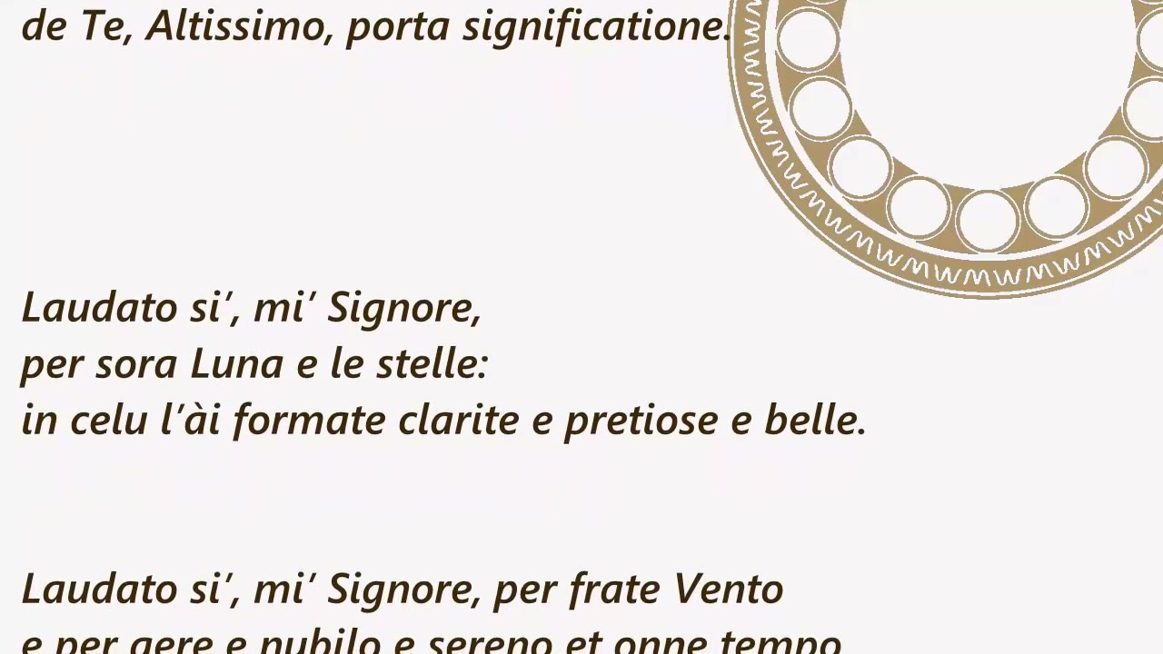 Cantico di frate Sole, lettura di Sergio Leone