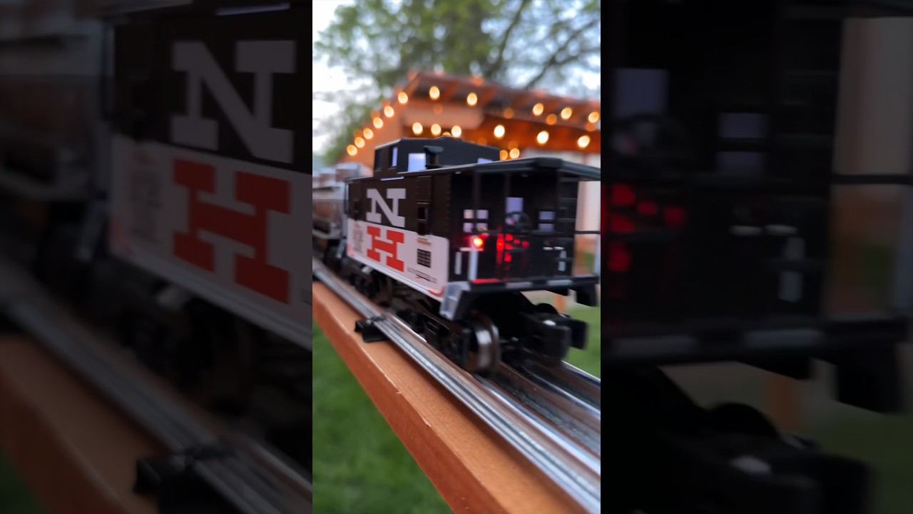 My backyard train layout #ogauge #modeltrains #backyardoasis #mancave #mancaveideas #woodworking