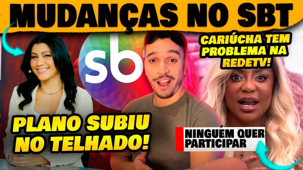 🚨Mudanças no SBT! Direção desiste de novo plano + Cariúcha enfrenta problema na REDETV + Paredão