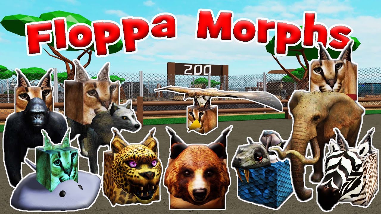 [🦓NEW] ШЛЁПА КАРТА ЗООПАРКА 9 МОРФОВ Floppa Morphs ZOO MAP Roblox