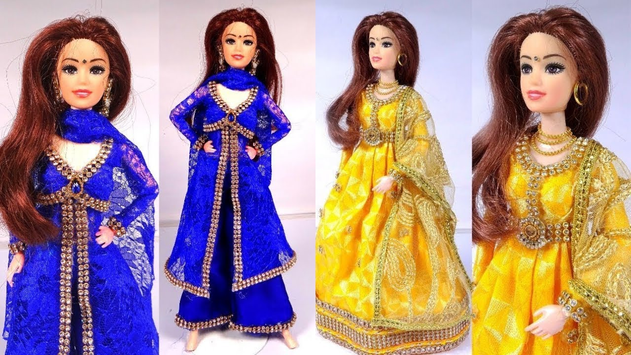 😍 My BEST Indian Dress making Designs for my DOLLS (Leave a 👍Like if you Enjoy the video)!