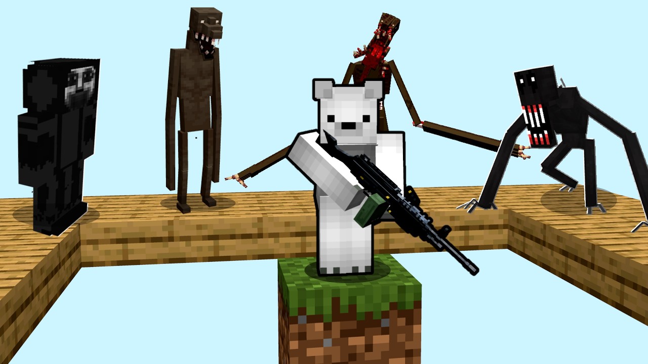 Armas VS Todos los Mods De Terror en Minecraft Oneblock