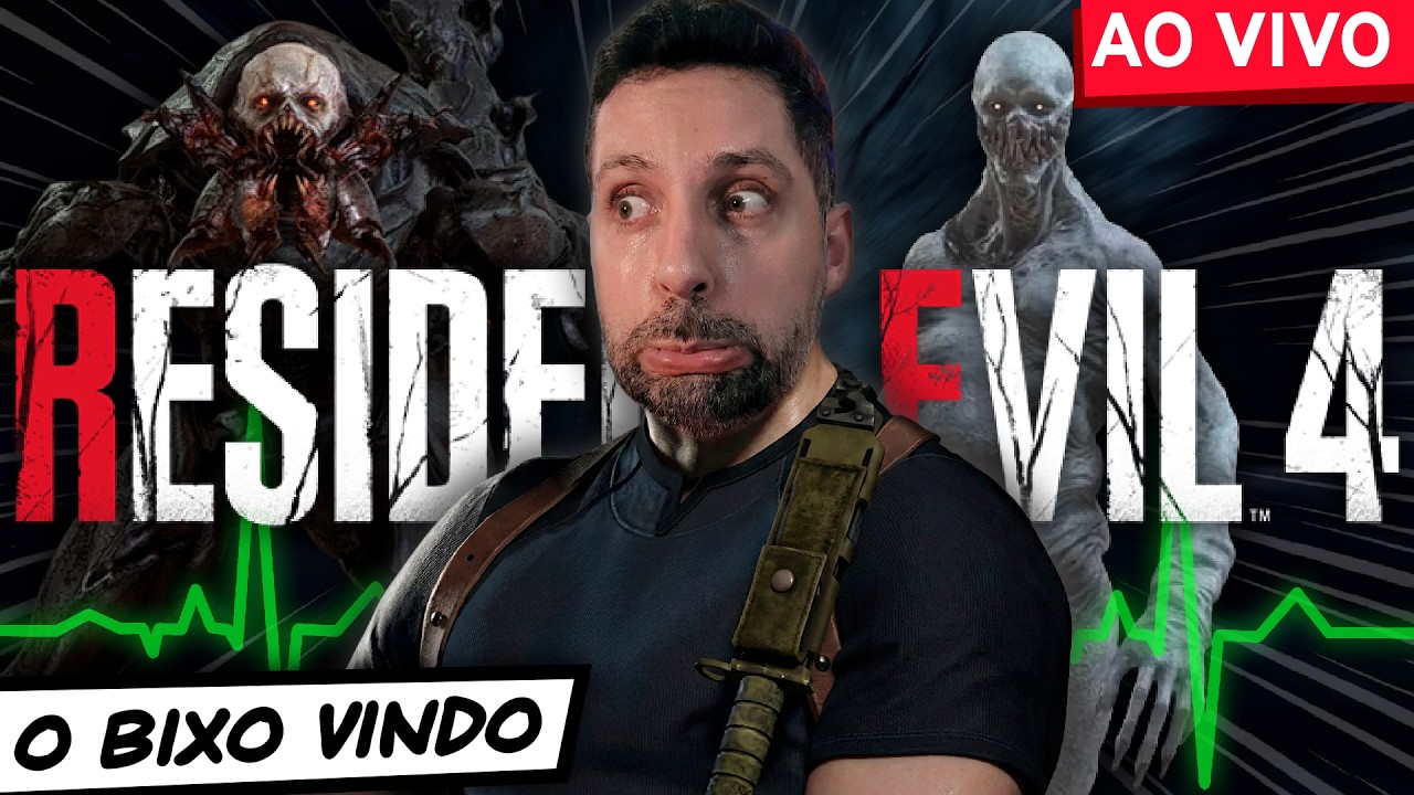 🔴 RESIDENT EVIL 4 Remake com Medidor Cardíaco AO VIVO com Leon SEMANA RESIDENT EVIL (Dia 5)