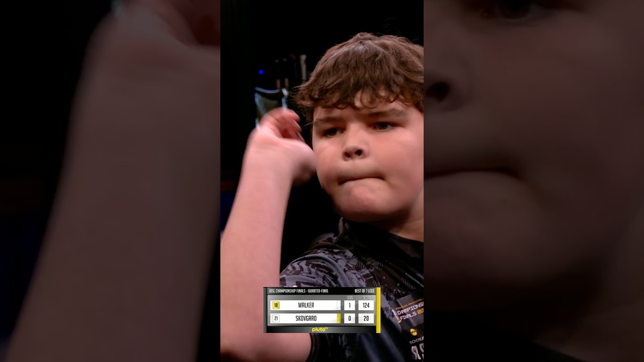13-Year Old Jayden Walker With a Blinding CHECKOUT!!🤩🎯 #darts #dartschannel #worldchampionship