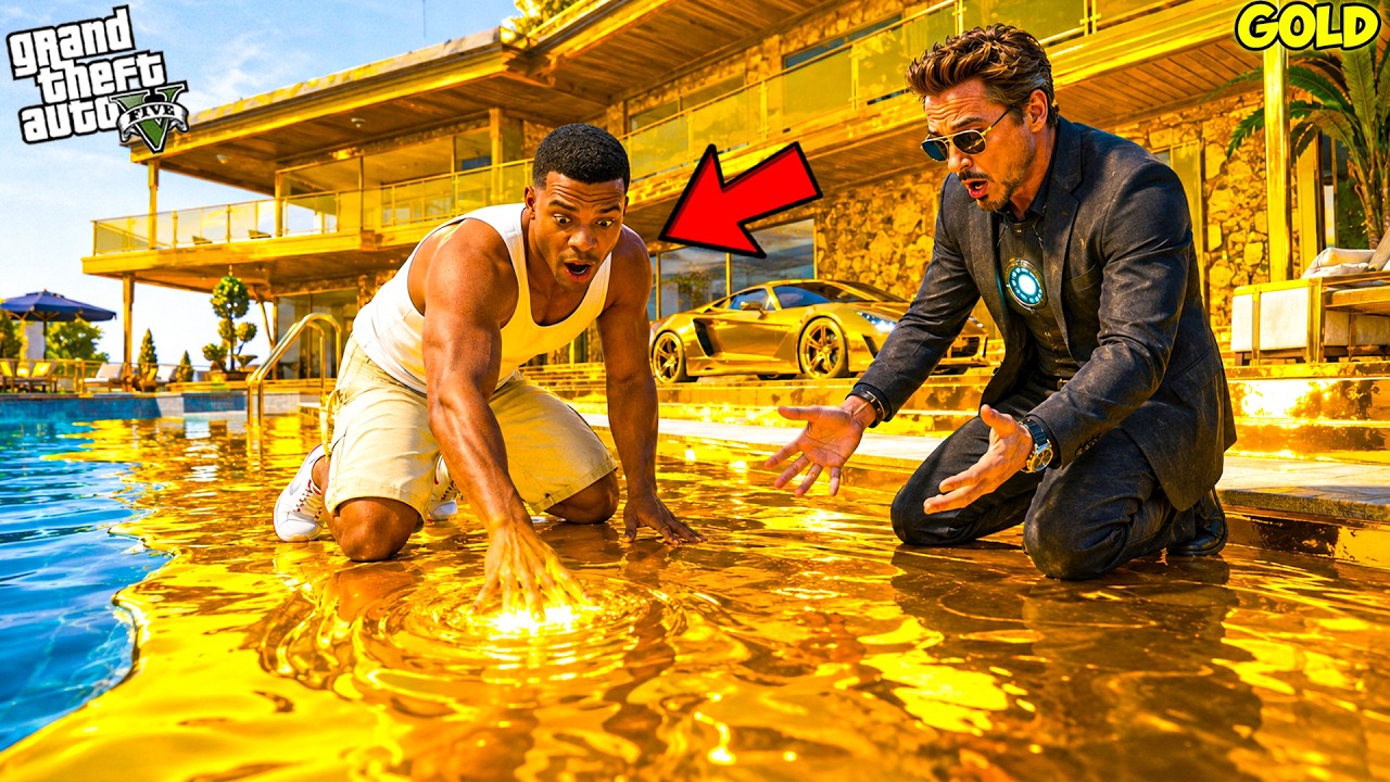Franklin Touch Anything Turns Into GOLD in GTA 5 !