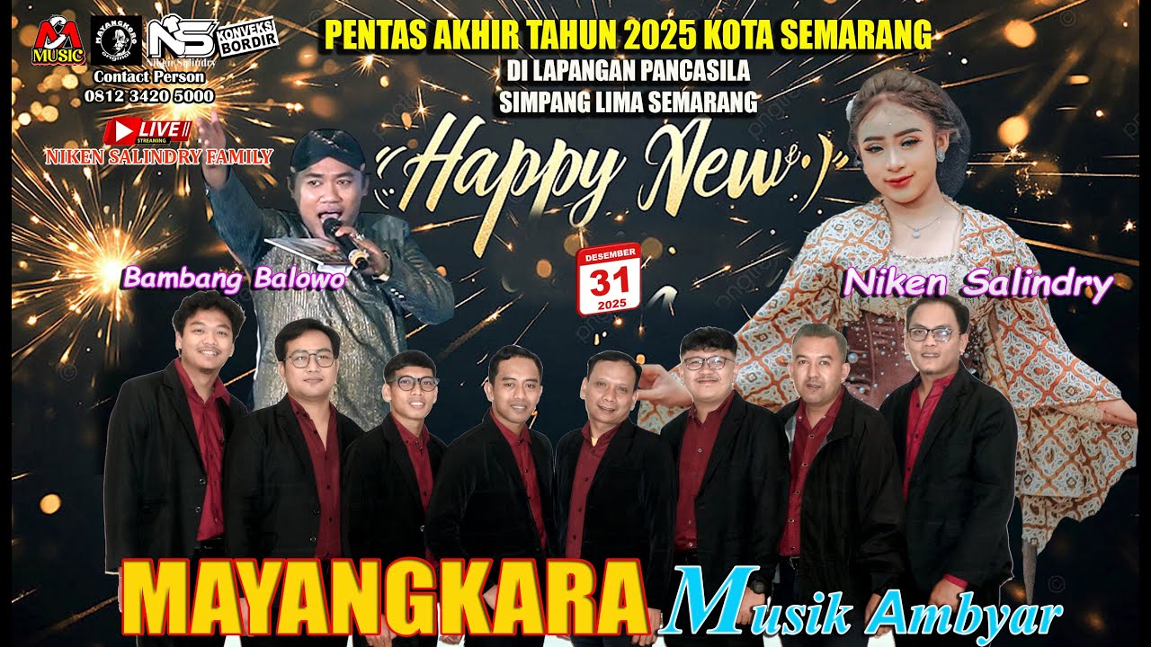 MAYANGKARA MUSIC NIKEN SALINDRY || PENTAS AKHIR TAHUN 2025 KOTA SEMARANG DI LAP.PANCASILA SEMARANG