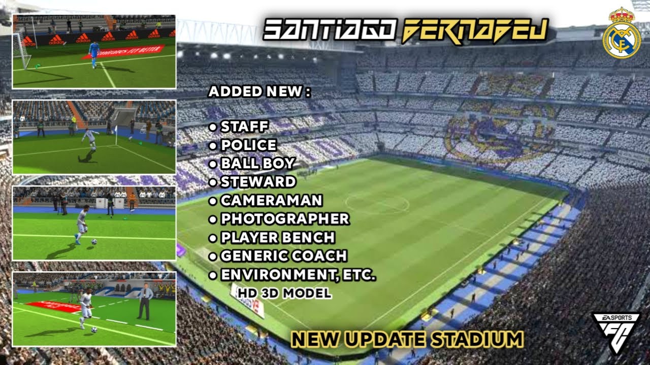 SANTIAGO BERNABEU NEW STADIUM UPDATE! | HD 3D MODEL | Fifa 16 mod EA FC 24 | HD GRAPICH