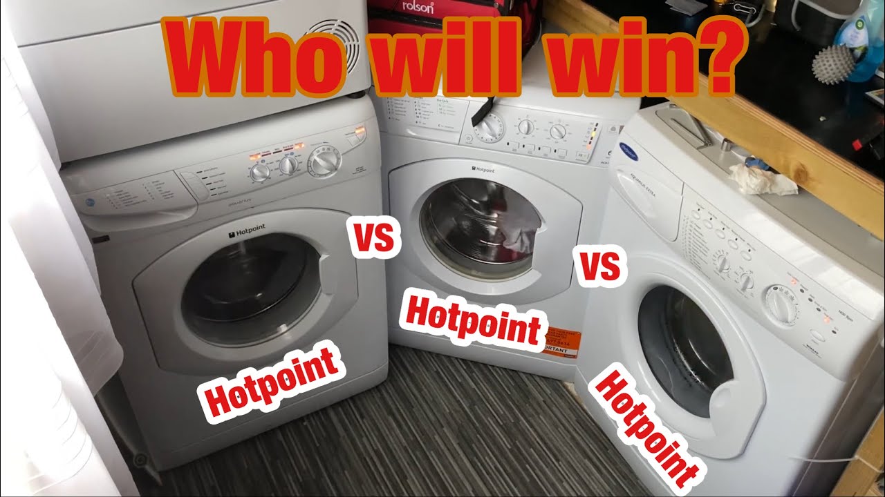 Hotpoint Aquarius WF541, WML540 & Aquarius Extra WMA48 washing machines || Spin race! Who will win?