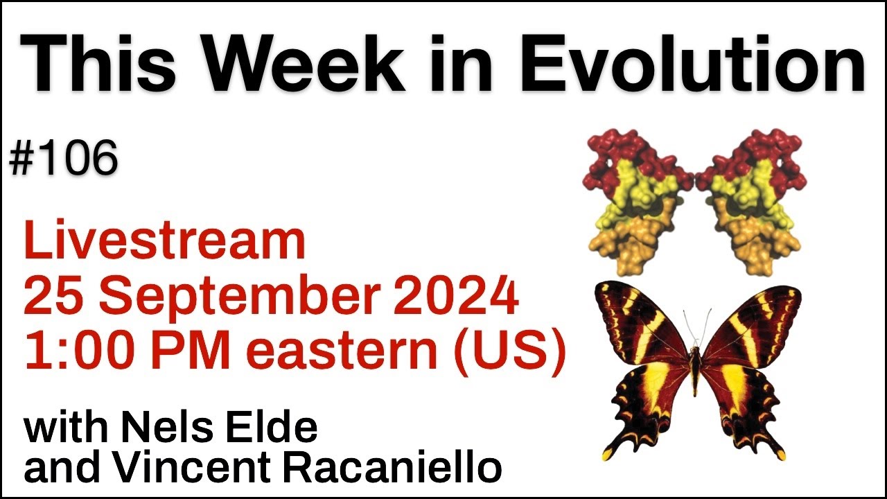 TWiEVO #106 Livestream 9/25/24 1 PM Eastern