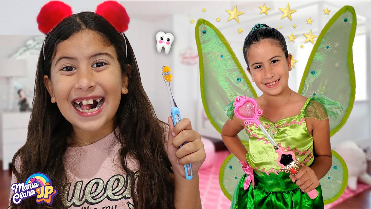 Maria Clara &eacute; surpreendida pela visita da Fada do Dente