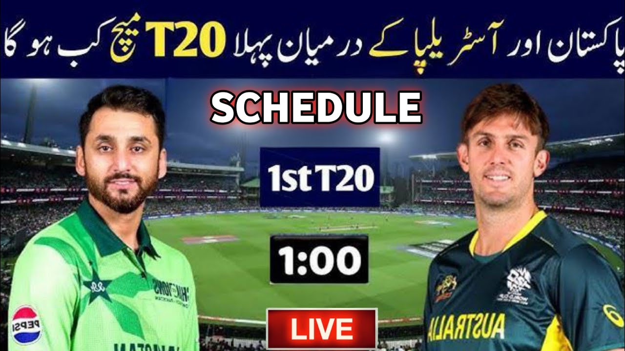 Pakistan vs Australia 1st T20I Match Live | Pak Playing 11 vs Aus | PTV Sports Live 