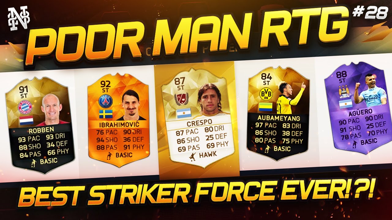 BEST STRIKER FORCE IN FIFA?!? IF ROBBEN!! - POOR MAN RTG #28 - FIFA 16 Ultimate Team