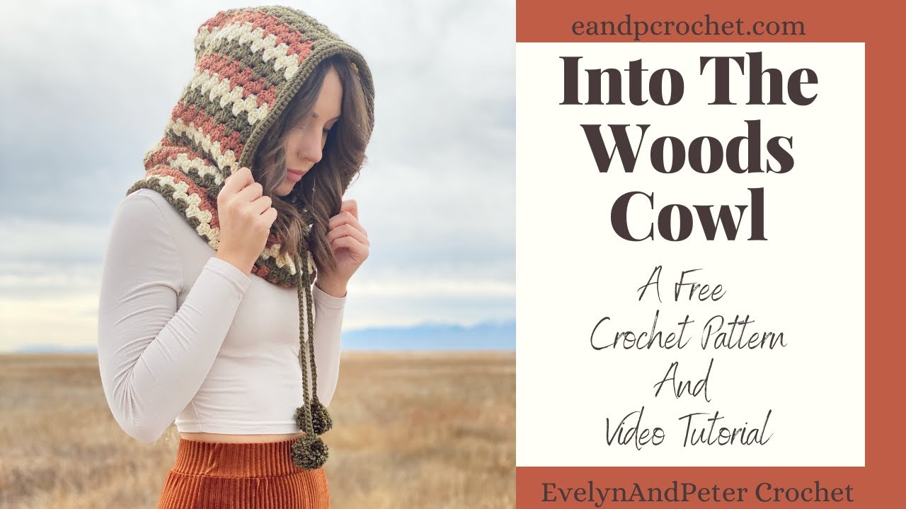 How To Crochet A Granny Stripe Hooded Cowl- Into The Woods Cowl