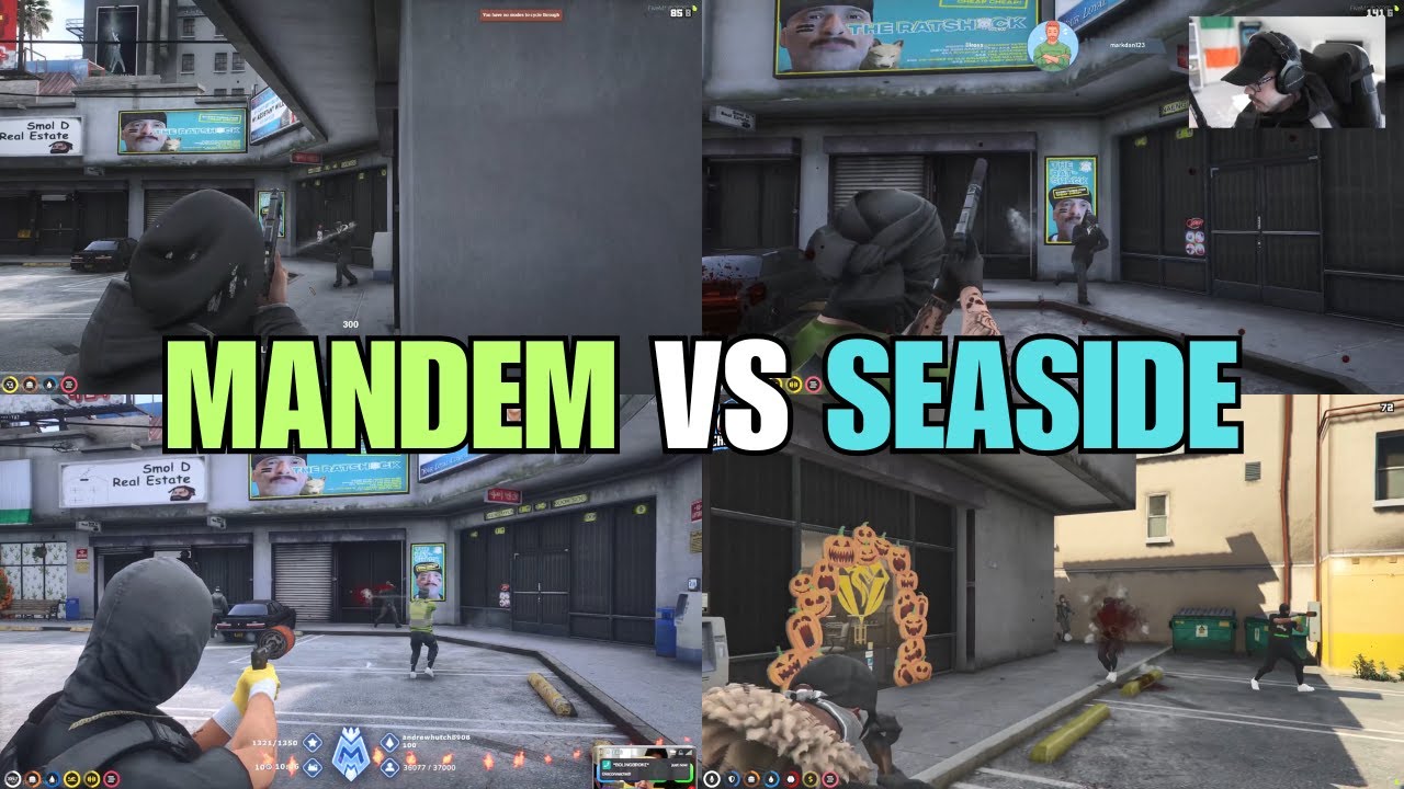 Mandem Pull Up to Seaside At Jeweled Dragons | MANDEM NOPIXEL GTA RP