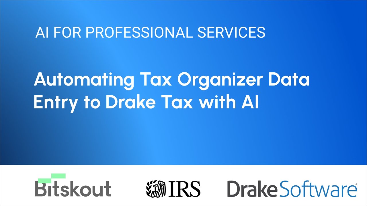 Automating Data Entry to Drake Software - W-2 Demo from tax organiser