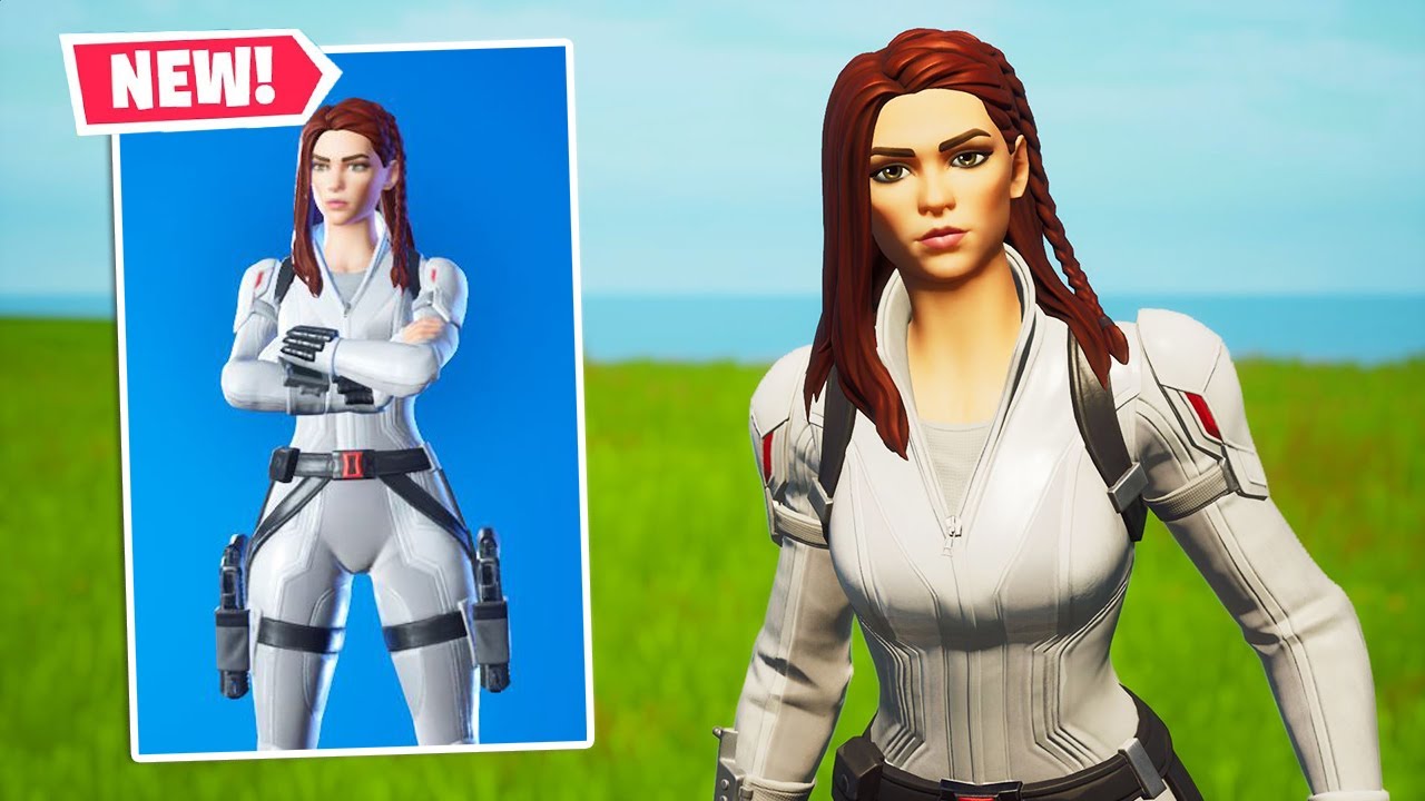 New BLACK WIDOW (Snow Suit) Skin Gameplay in Fortnite!
