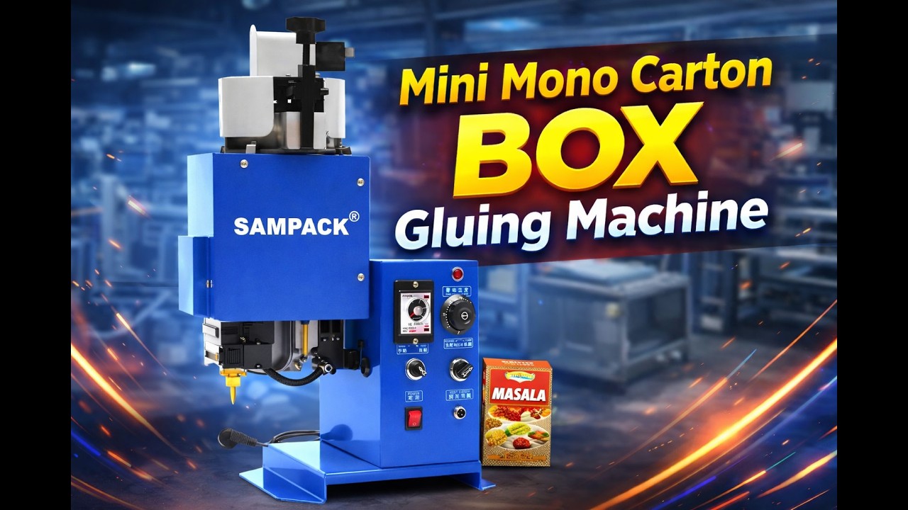 Masala Box Packing Machine | Mini Mono Carton Box Packing & Gluing Machine | Low Price Coimbatore