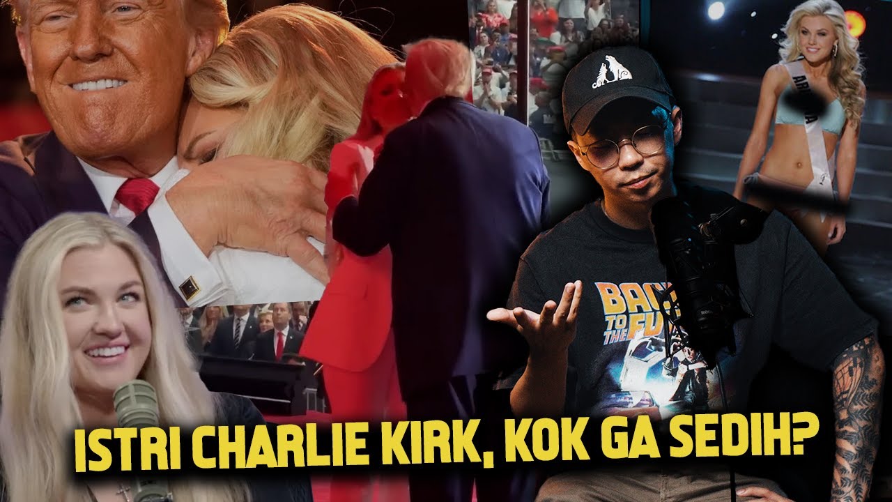 DARI DIPELUK TRUMP, HAPPY KETAWA2, SAMPE GAK KELUAR AIR MATA WAKTU PEMAKAMAN | Erika Kirk