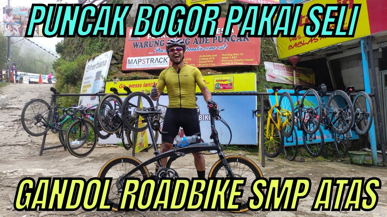 PUNCAK BOGOR PAKAI SEPEDA LIPAT GANDOL ROAD BIKE