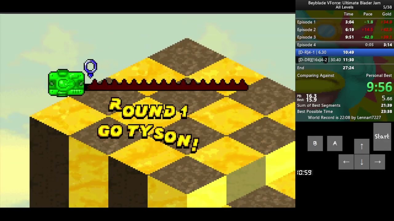 Speedrun PB - Beyblade VForce: Ultimate Blader Jam:  All Levels - 26:24