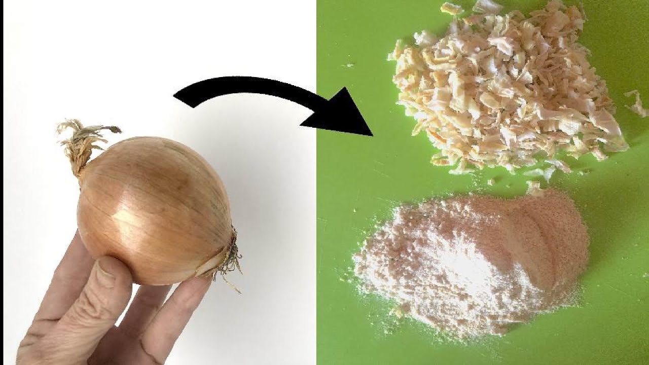 Como Fazer CEBOLA PÓ e CEBOLA  FLOCOS - FÁCIL RÁPIDO