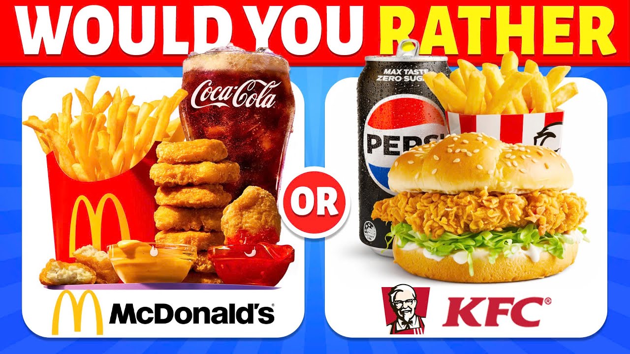 Что бы вы предпочли? Выпуск про вредную еду 🍔🍟 | Викторина о еде | Викторина про ягненка