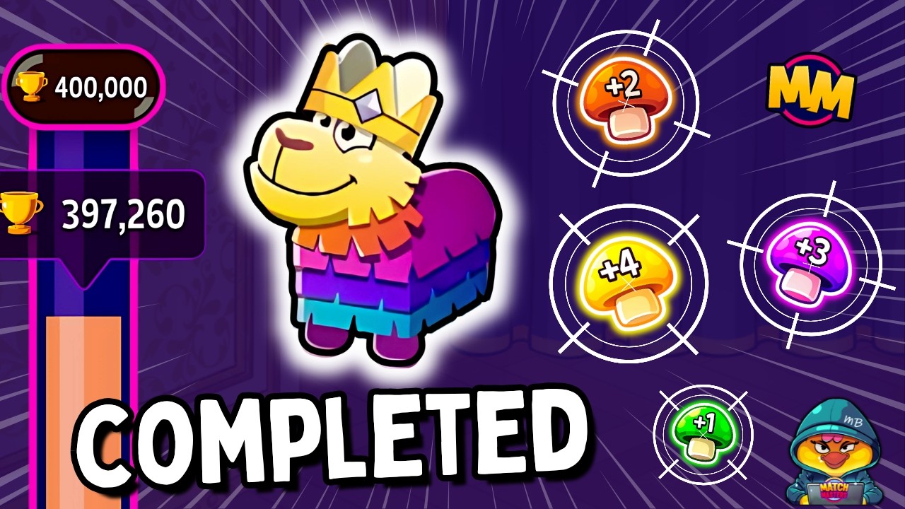 REACHED 400k🏆 LEGENDARY PIÑATA🔥 #matchmasters MIGHTY MUSHROOMS MADNESS
