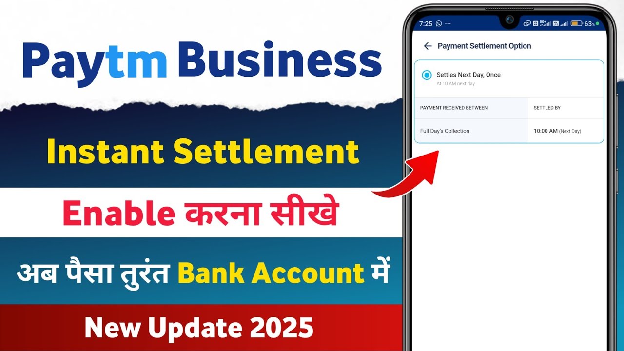 How to enable Paytm business instant settlement?