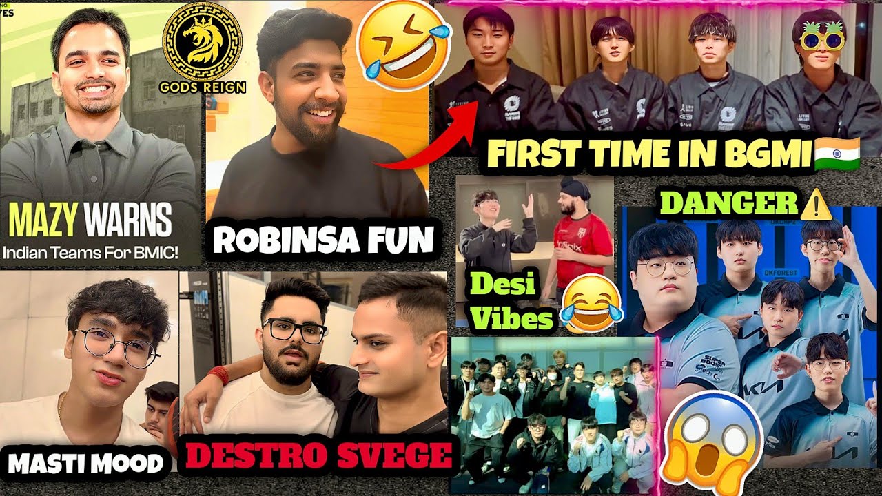 Destro Svege🔥RobinSa Fun BMIC😂 Mazy Warns Indian Teams🚨 Kio Desi Vibes🤣 Korean React BGMI⚠️GDR Redy