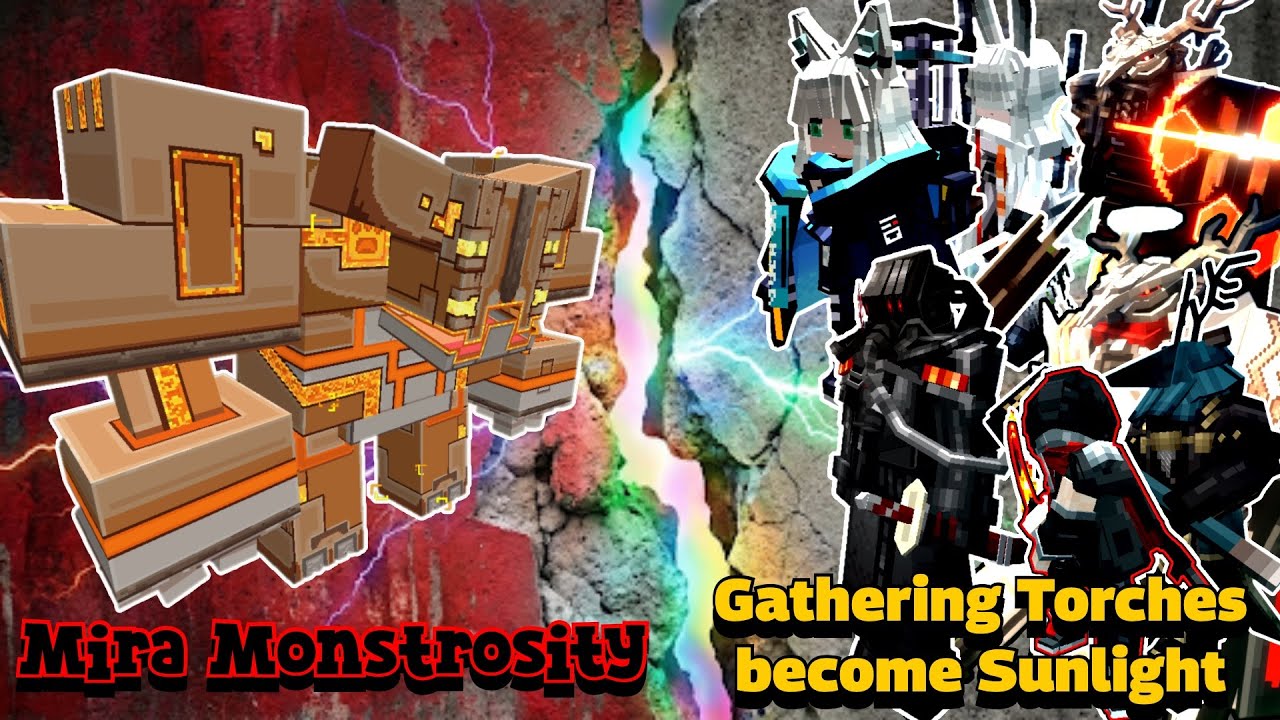 Mira Monstrosity VS Gathering Torches Become Sunlight | Minecraft |Mobs Battle