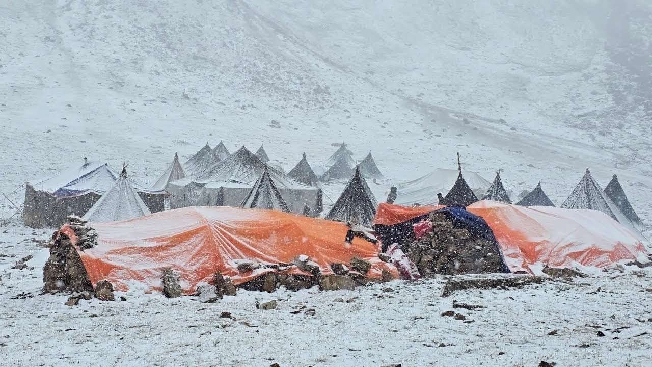 Surviving the Coldest Mountain Village of Dolpa | A Family’s Real Life in Nature| Heavy snowline 🌧️
